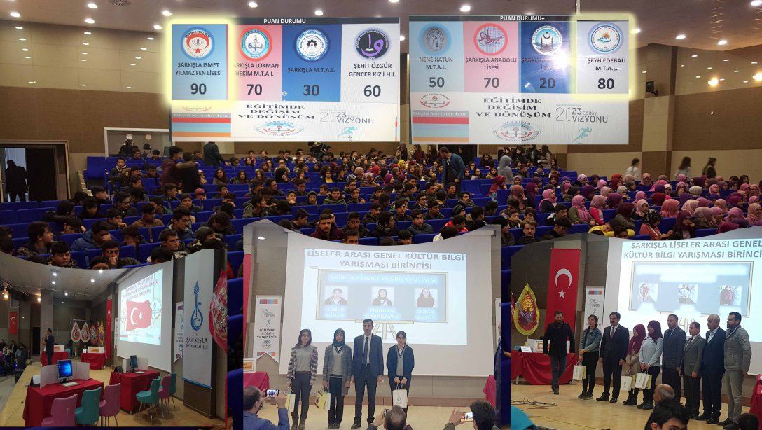 Sivas Liseler Arası Genel Kültür ve Bilgi Yarışması Şarkışla Elemeleri Yapıldı. 